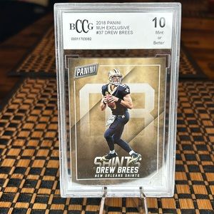 Drew Brees 2018 Panini graded card.